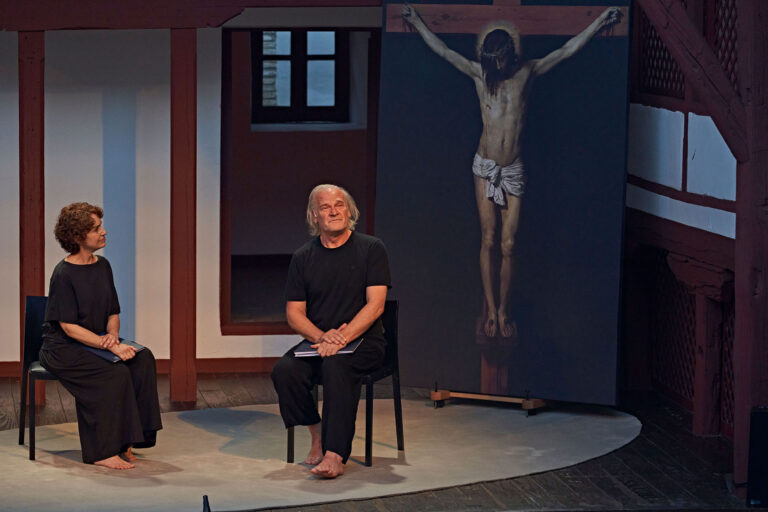 Los protagonistas en el Corral de Comedias de Almagro