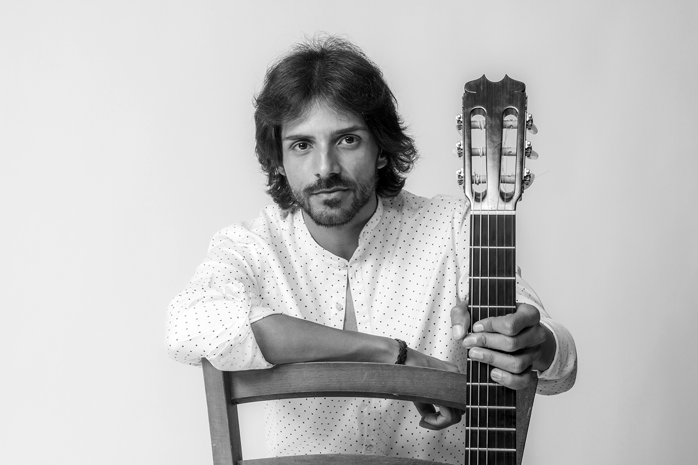 Retrato fotográfico del músico Juan Habichuela "nieto"