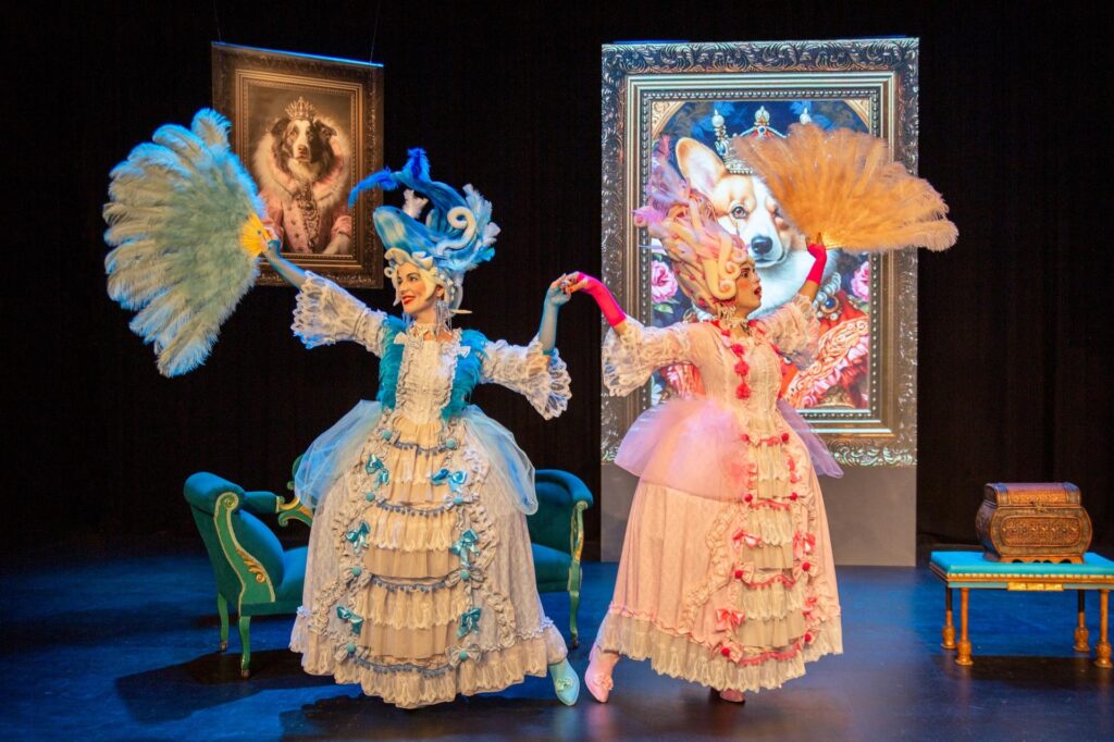 Escena de Las preciosas ridículas de la compañía Arroz con costra