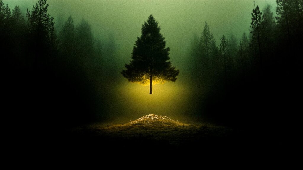 Imagen creada por Virginia Rota para la obra ENARBOLARSE de Ksenia Guinea