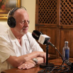 Juan Echanove durante la grabación de la entrevista en Almagro