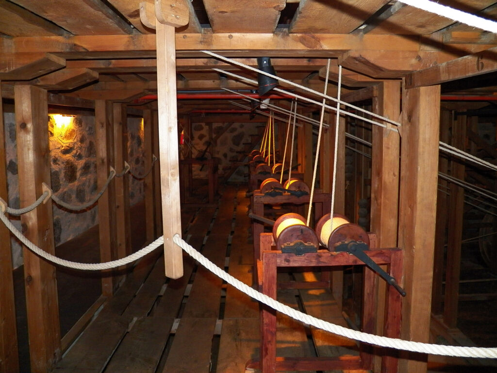 Maquinaria de la época del Teatro de Rojas de Toledo, una obra de auténtica ingeniería