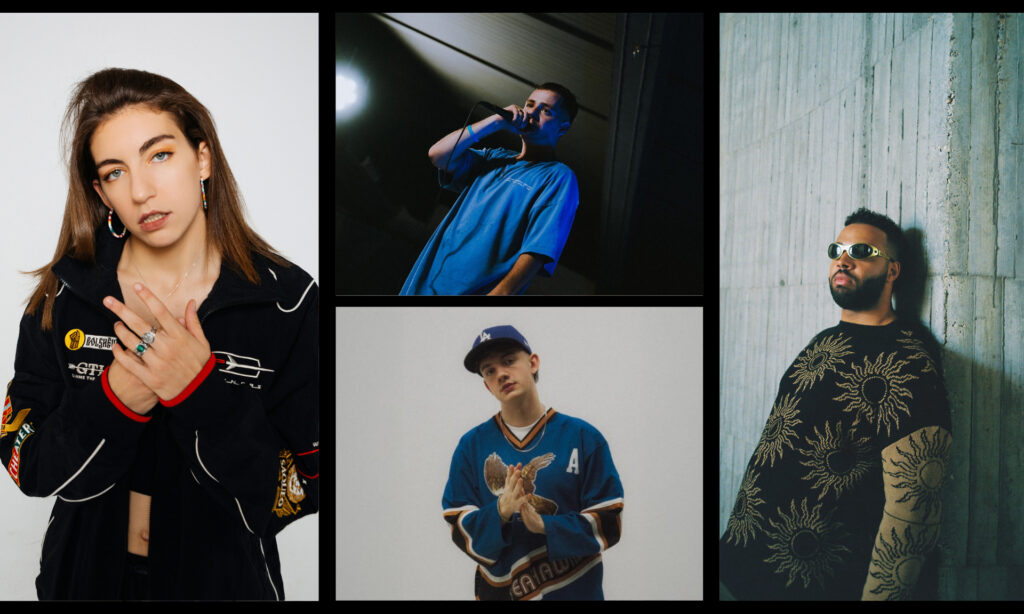 Sara Socas (izda), Caverg (arriba), Grauu (abajo) y Aissa (derecha)