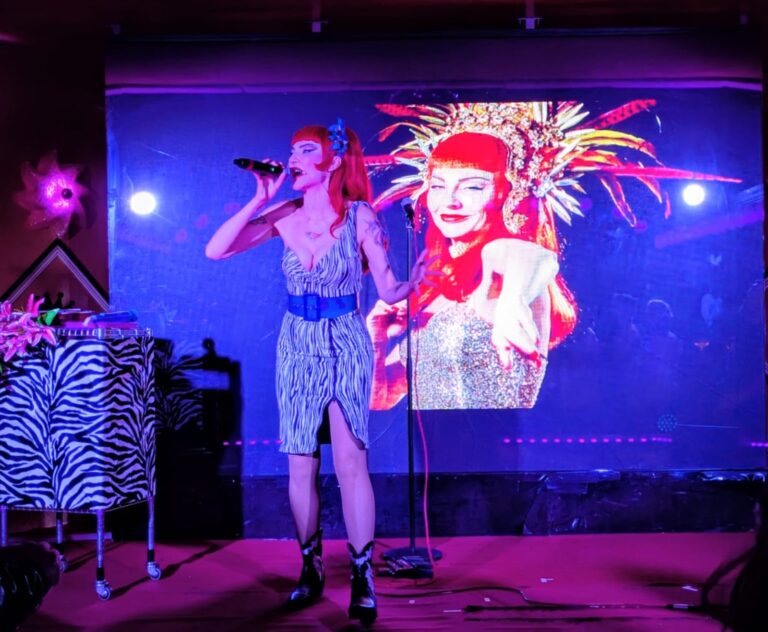 Un instante de la representación