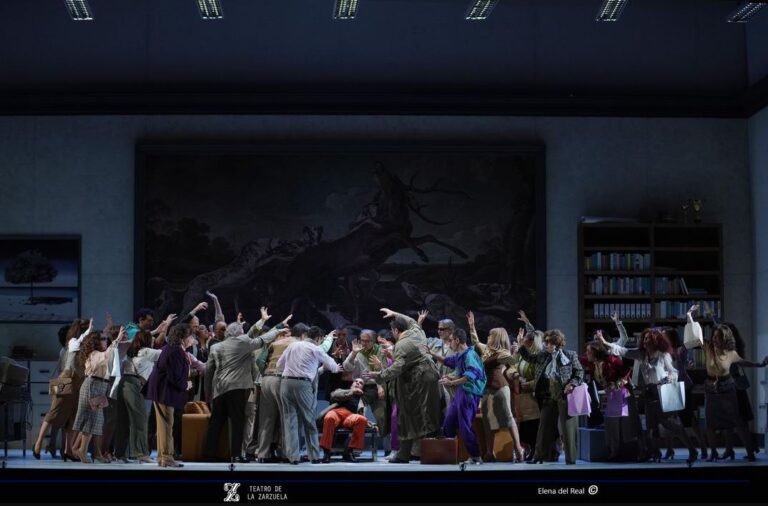 Un instante de la representación