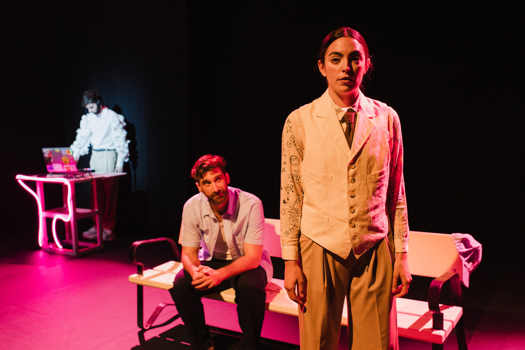 Un instante de la representación