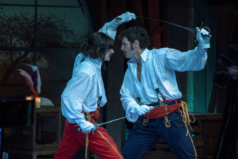 Un instante de la representación