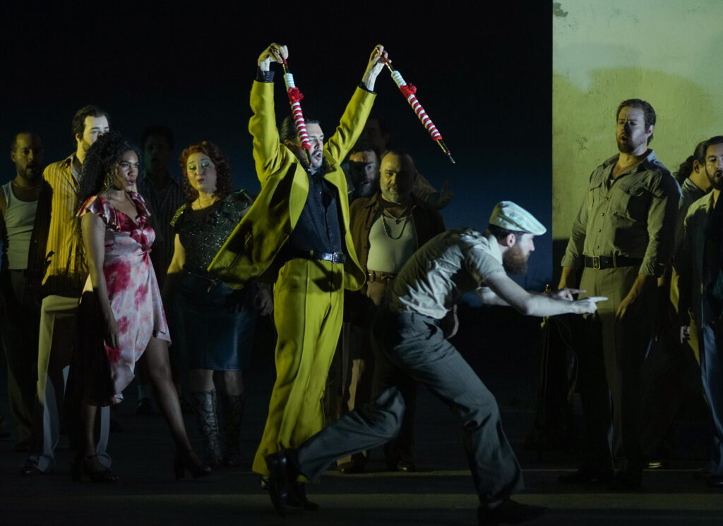 Un instante de la representación