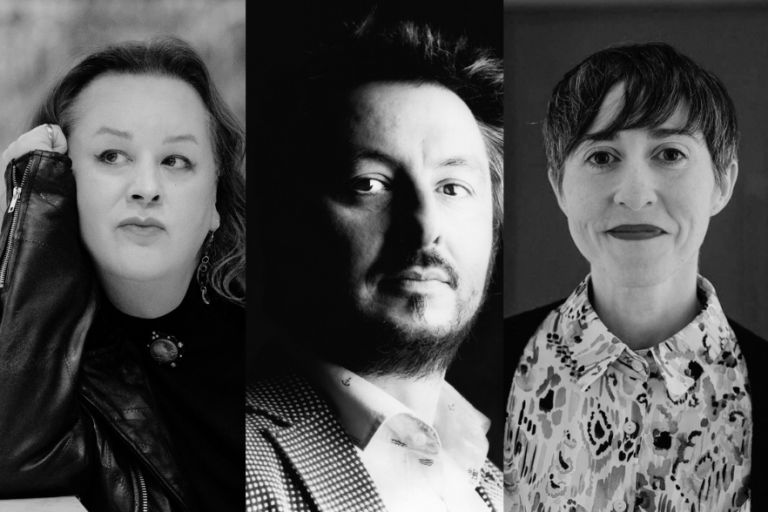 Alana S. Portero [(c)Flor Downes], Antonio Lucas [(c) José Ayma] y Elena Medel [(c) Malba]