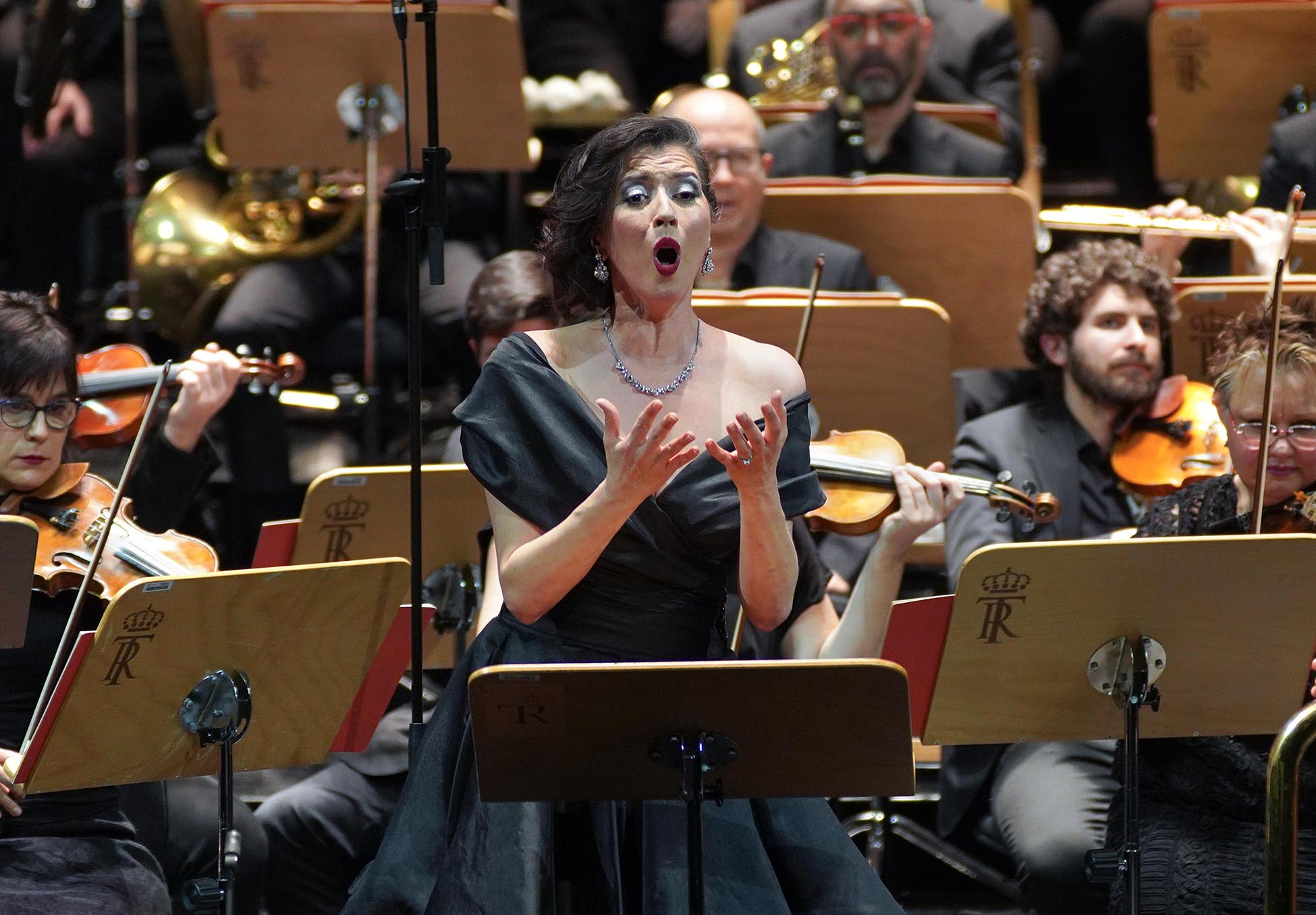 Lisette Oropesa durante el concierto