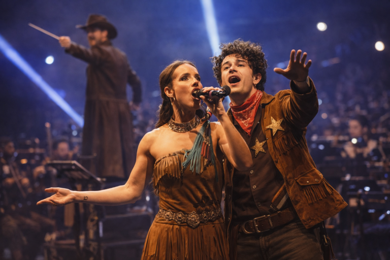 Imagen de una escena del musical "Western"