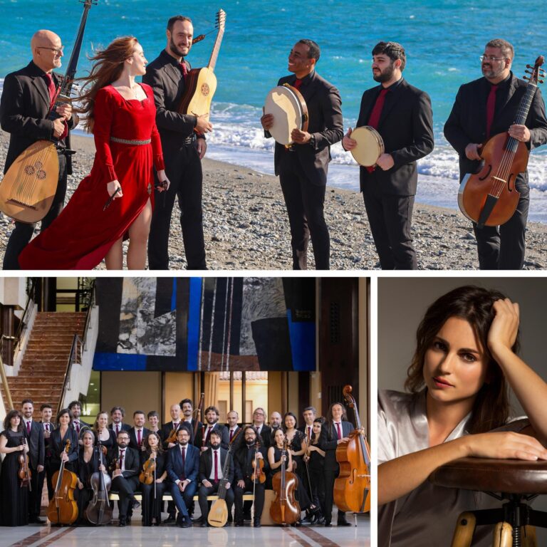 La formación Jácaras del Zéfiro, arriba, y debajo Forma Antiqva y Jone Martínez