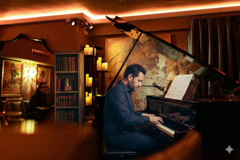 Un momento del concierto de Juan Robles