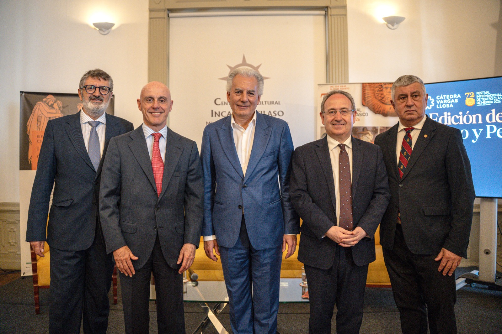 De izquierda a derecha: Pedro Blanco, Alejandro Abellán, Álvaro Vargas Llosa, Jesús Cimarro y Gerardo Bongiovanni