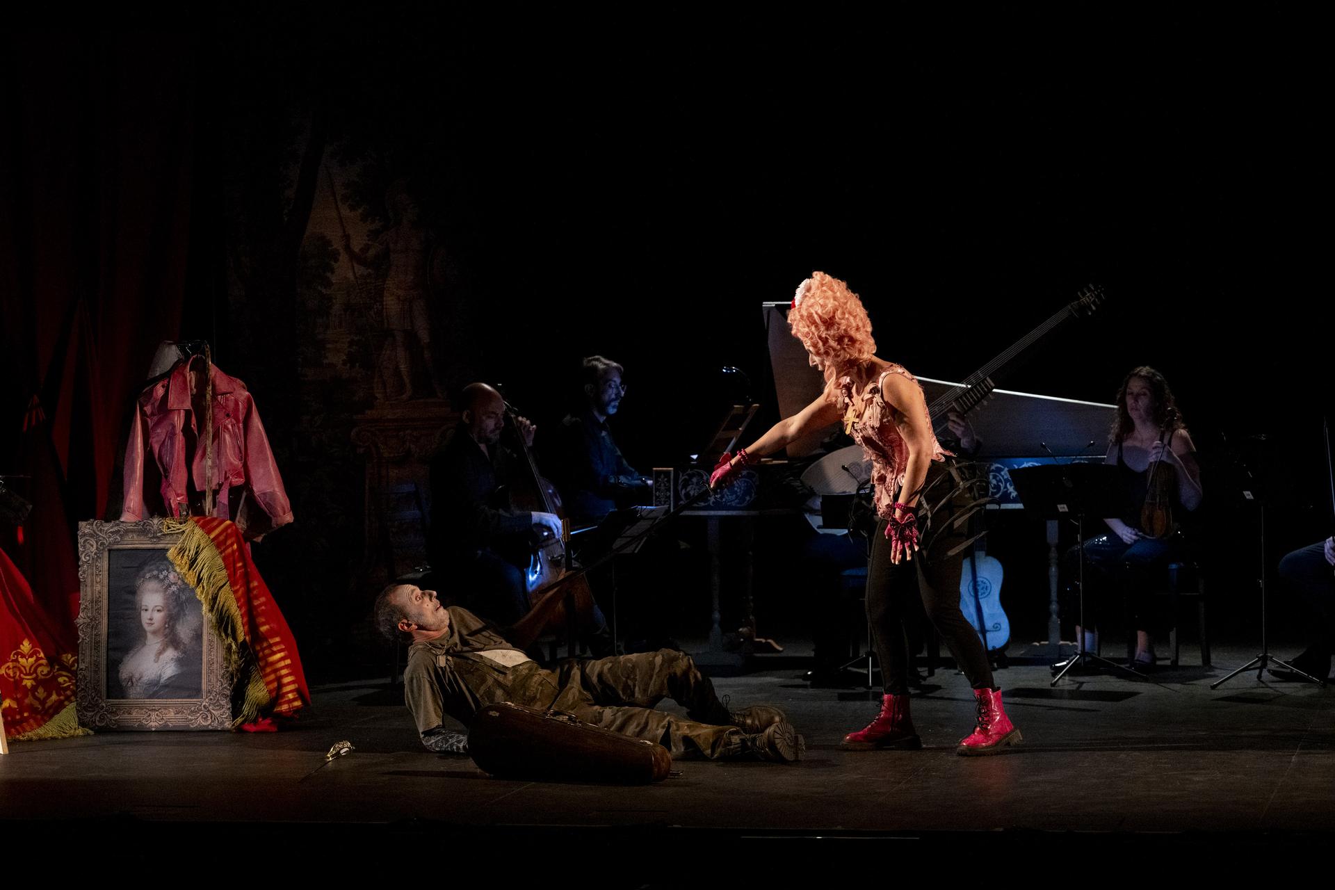 Una escena de Pericca e Varrone ayer en Aranjuez