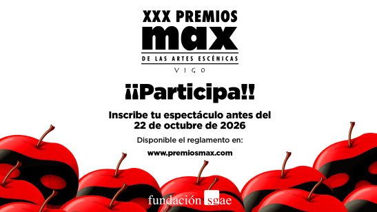 Imagen promocional de la convocatoria de los Premios Max 2027